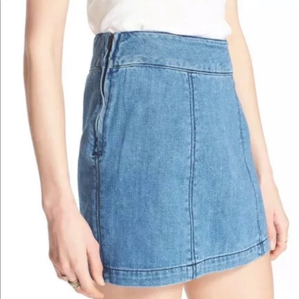 FREE PEOPLE// denim skirt - Picture 2 of 7